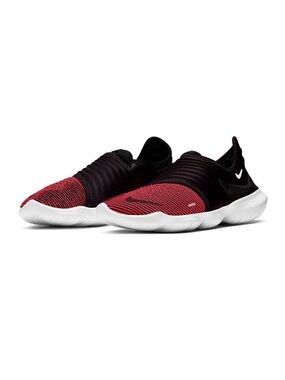 Nike Free RN Flyknit 3.0 Black Bright Crimson Men’s Size 11 Running Shoes Casual